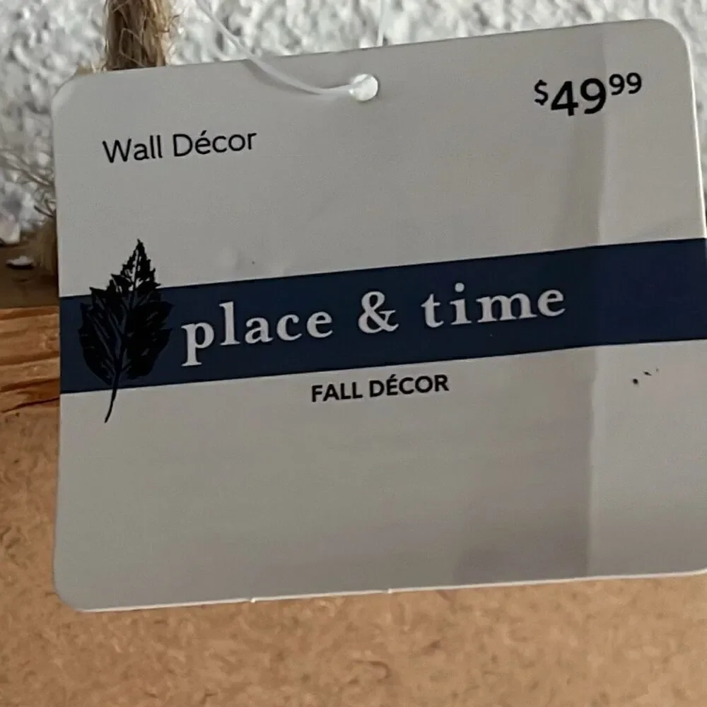 Place & Time 15x15 Framed Leaf Fall Decor
